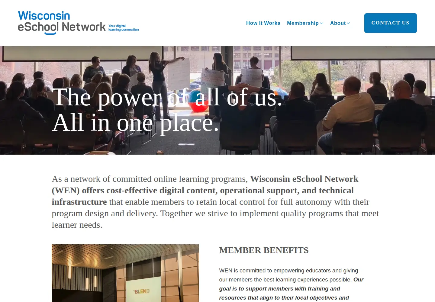 Captured homepage of wisconsineschool.org in the current scan