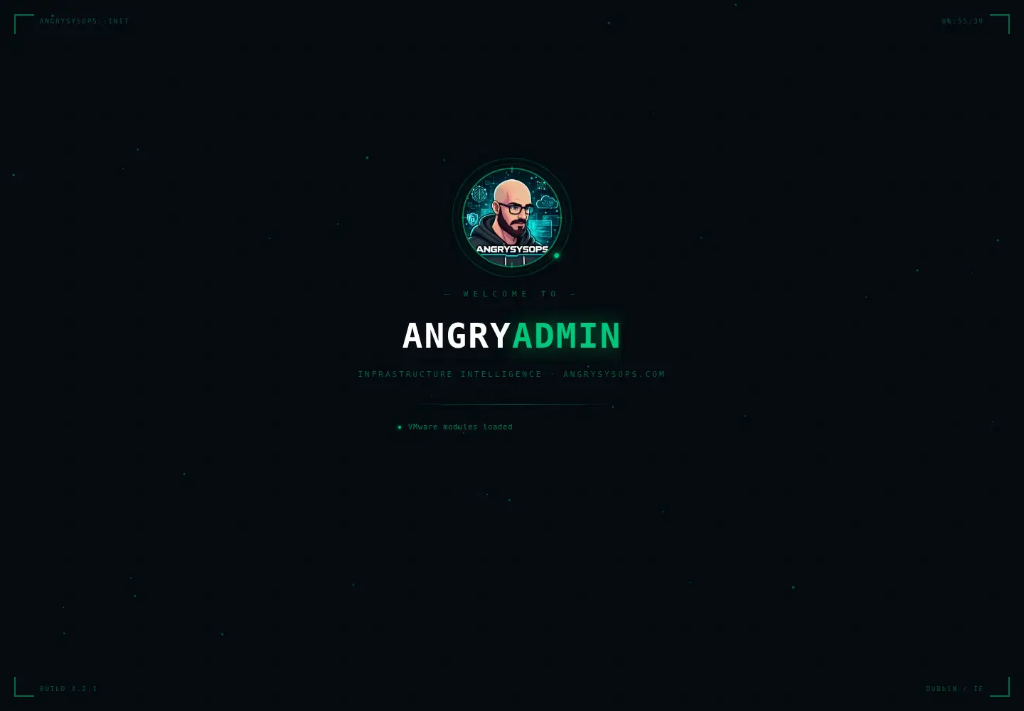 Captured homepage of angrysysops.com in the current scan