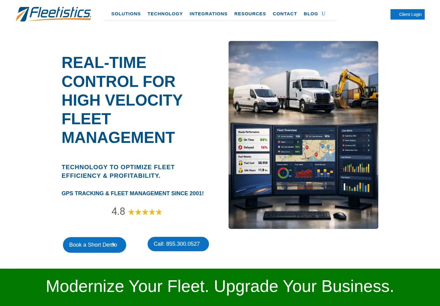 Screenshot of fleetistics.com