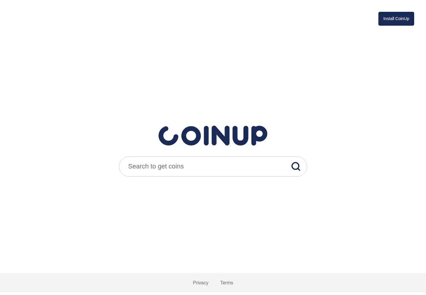 Screenshot of coinup.org