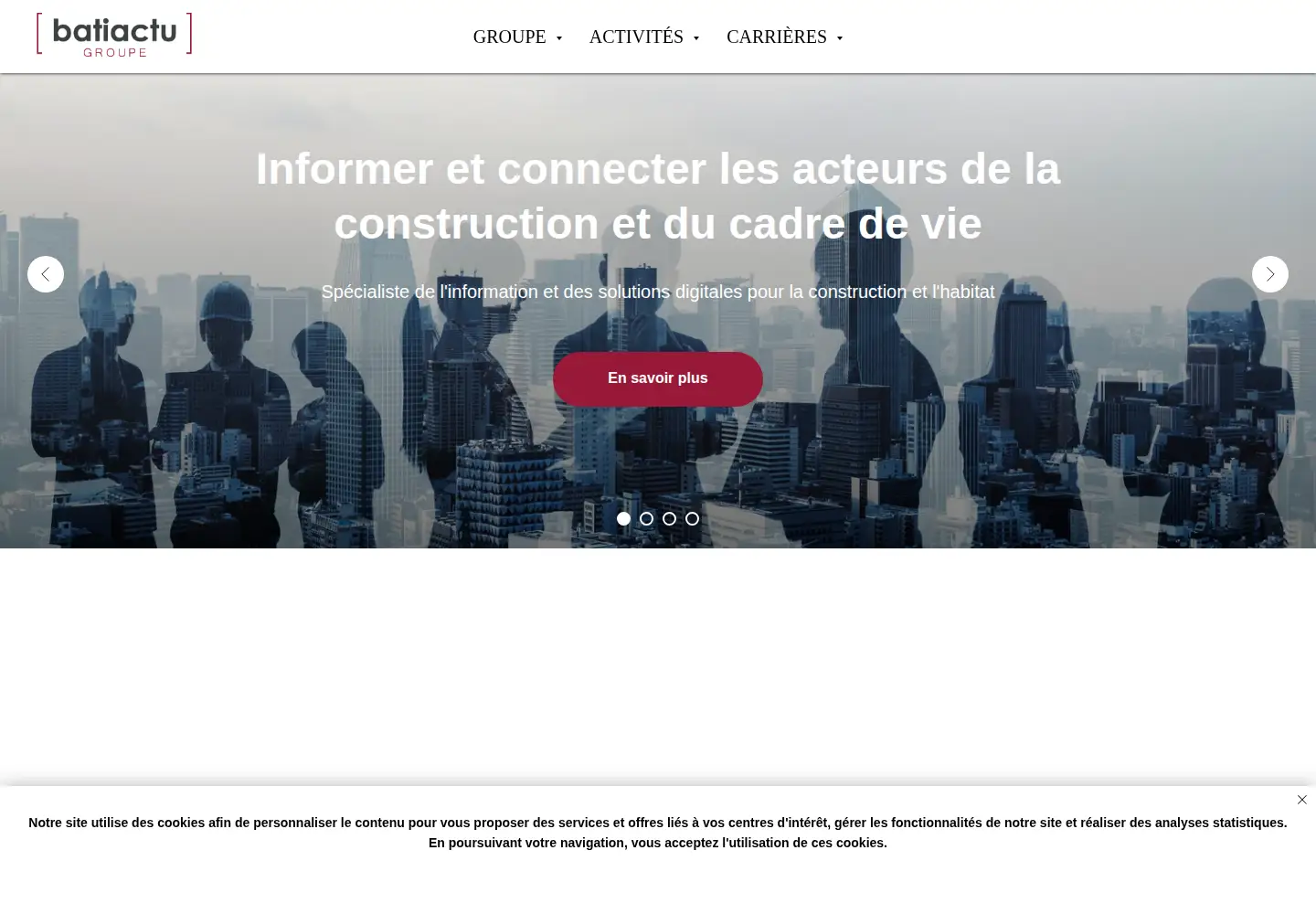 Screenshot of batiactugroupe.com