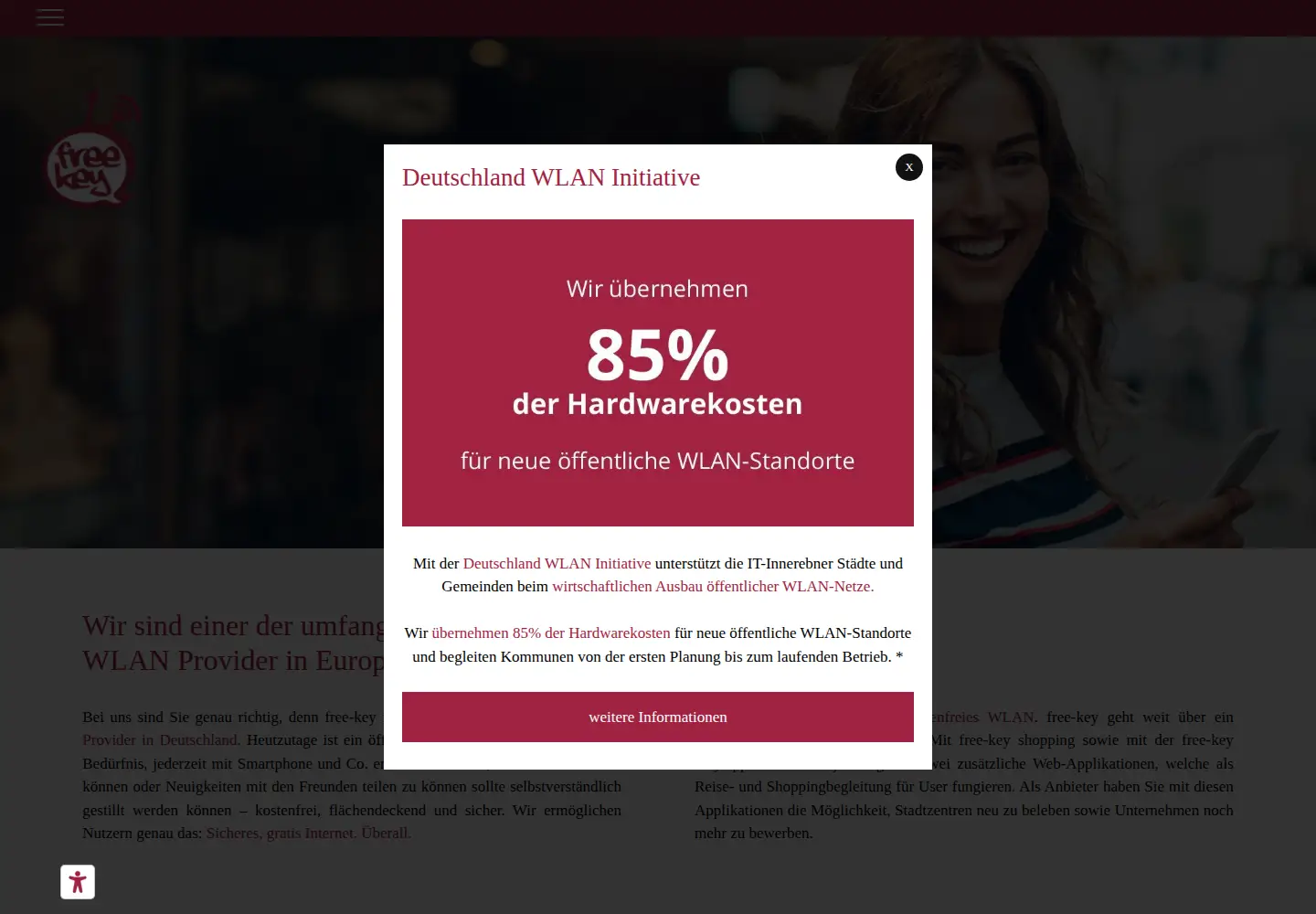 Screenshot of free-key.eu