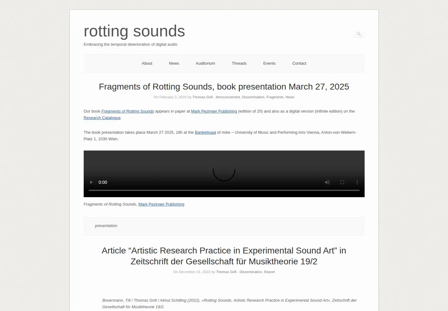 Screenshot of rottingsounds.org