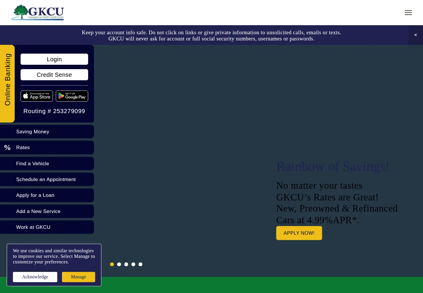 Screenshot of gkcu.org