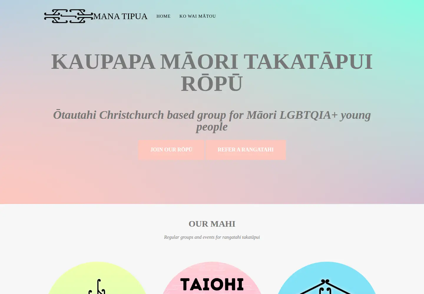 Captured homepage of manatipua.org in the current scan