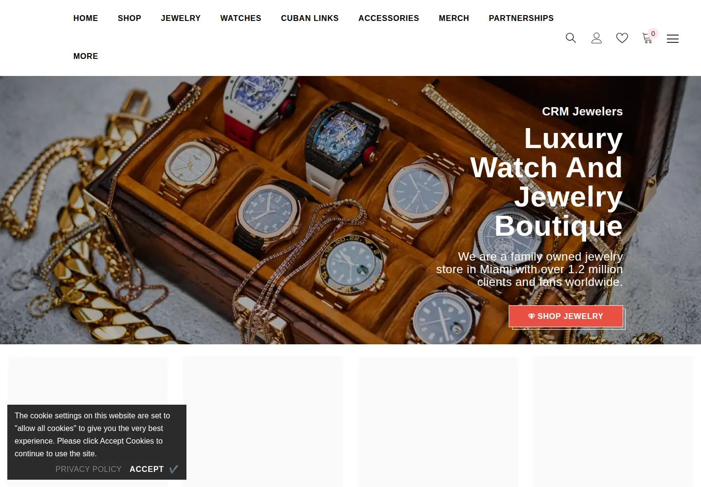 Screenshot of crmjewelers.com