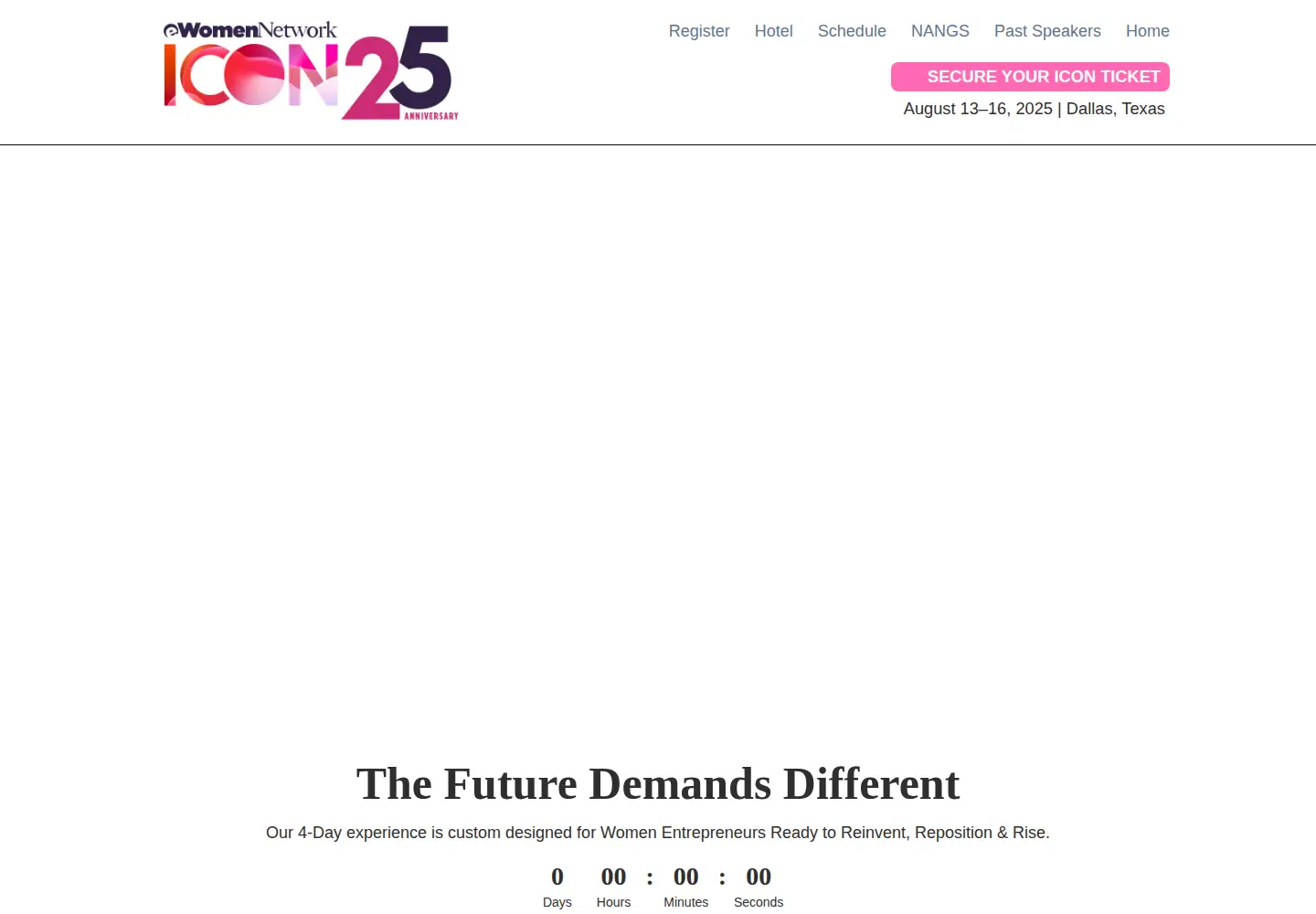 Captured homepage of ewnconf.com in the current scan