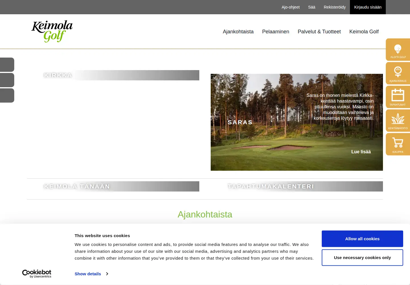 Screenshot of keimolagolf.com
