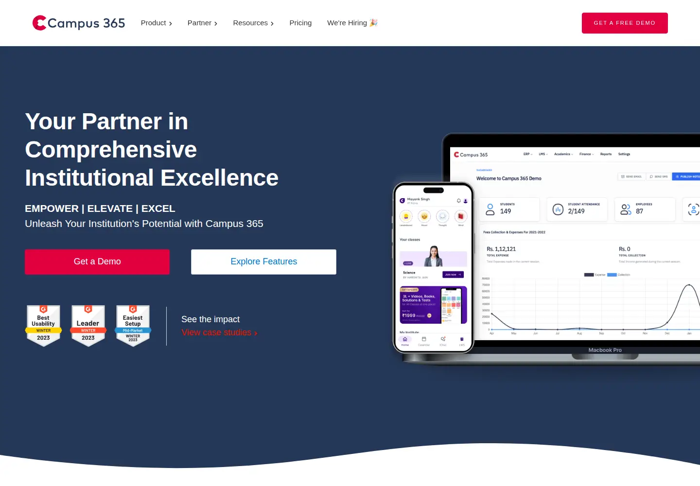 Screenshot of campus365.io