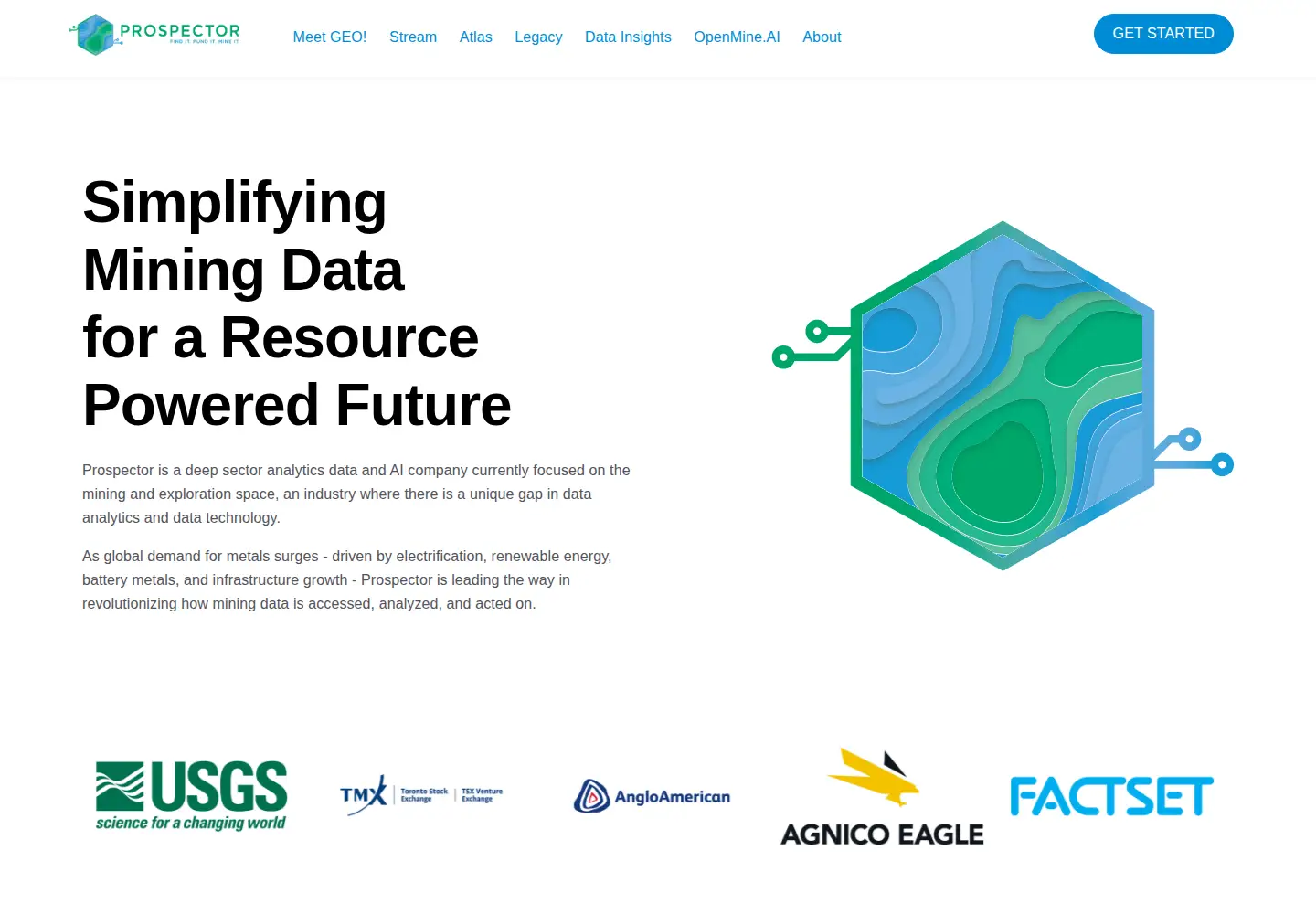 Screenshot of prospectorportal.com
