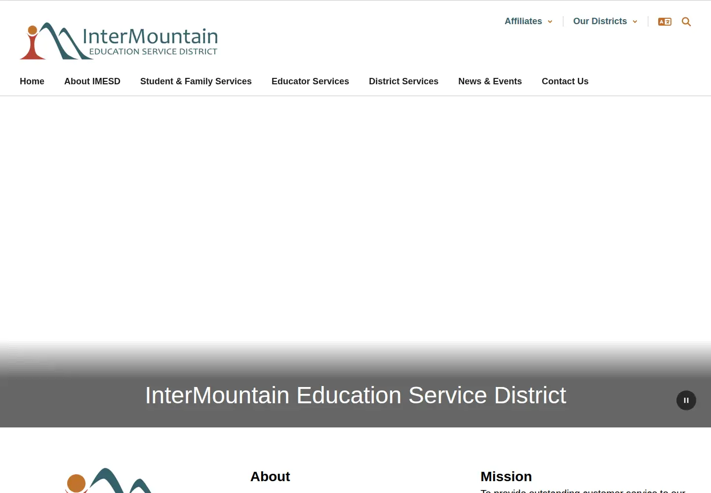 Captured homepage of imesd.k12.or.us in the current scan