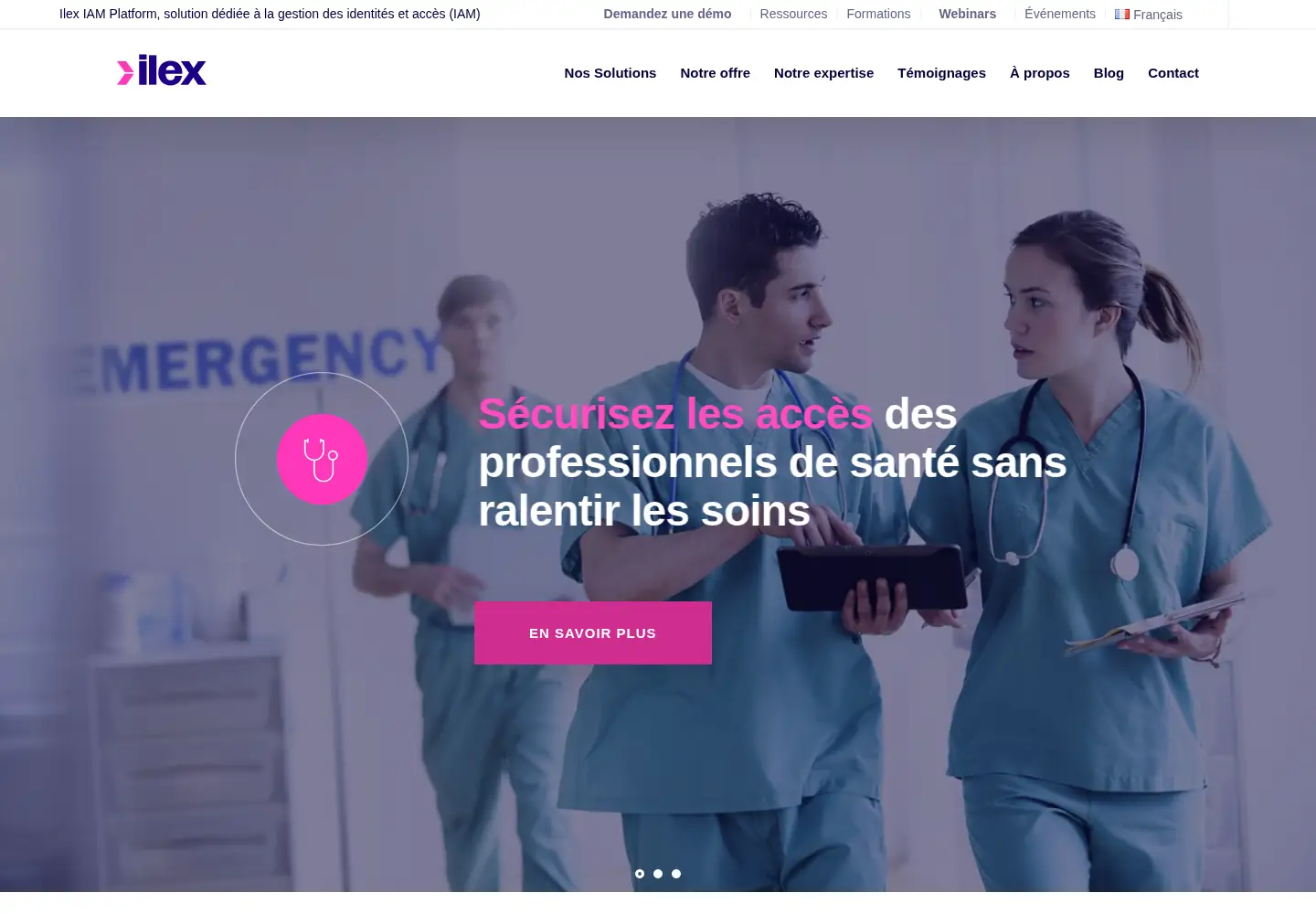 Captured homepage of ilex-international.com in the current scan