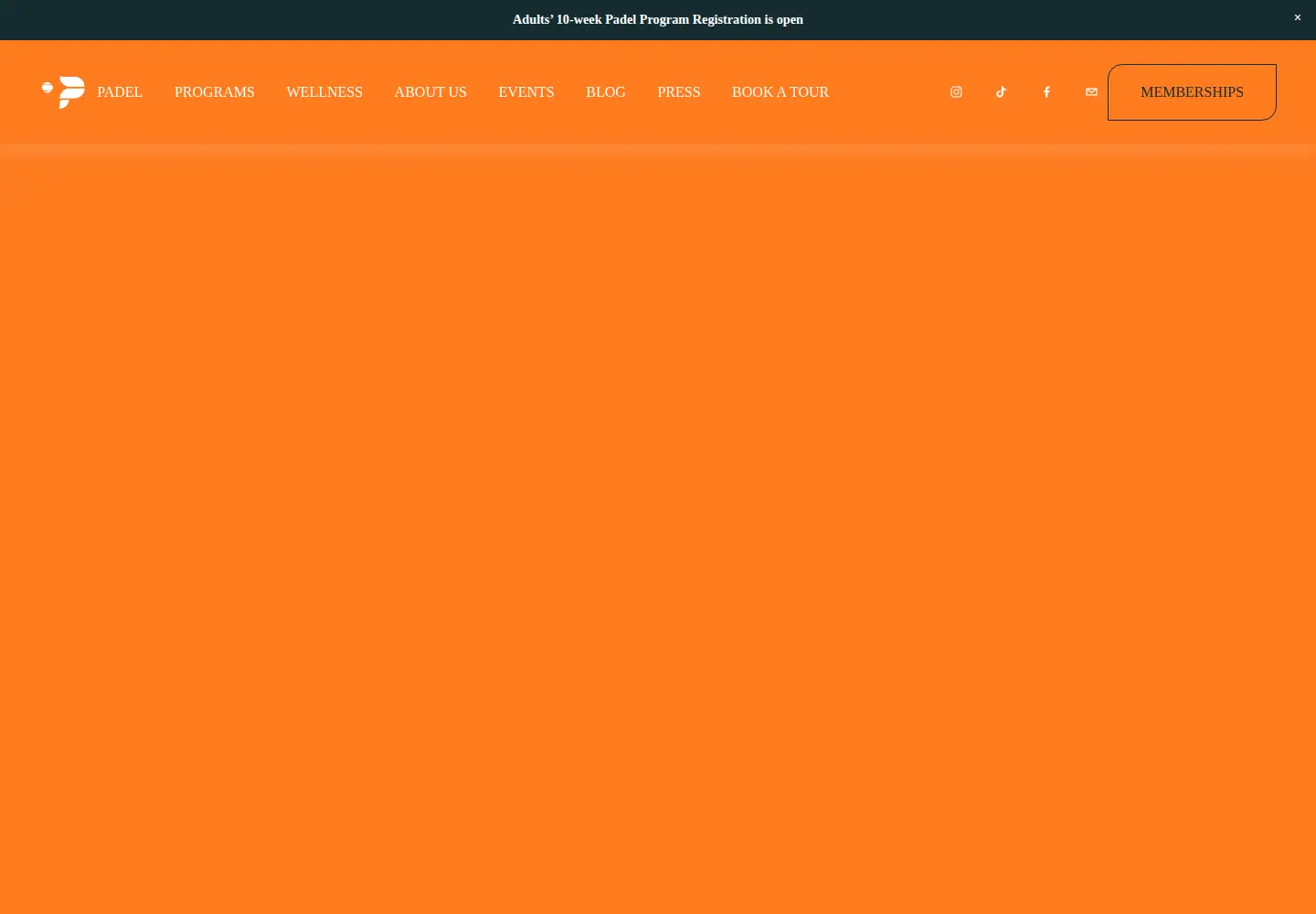 Screenshot of padelunitedsportsclub.com