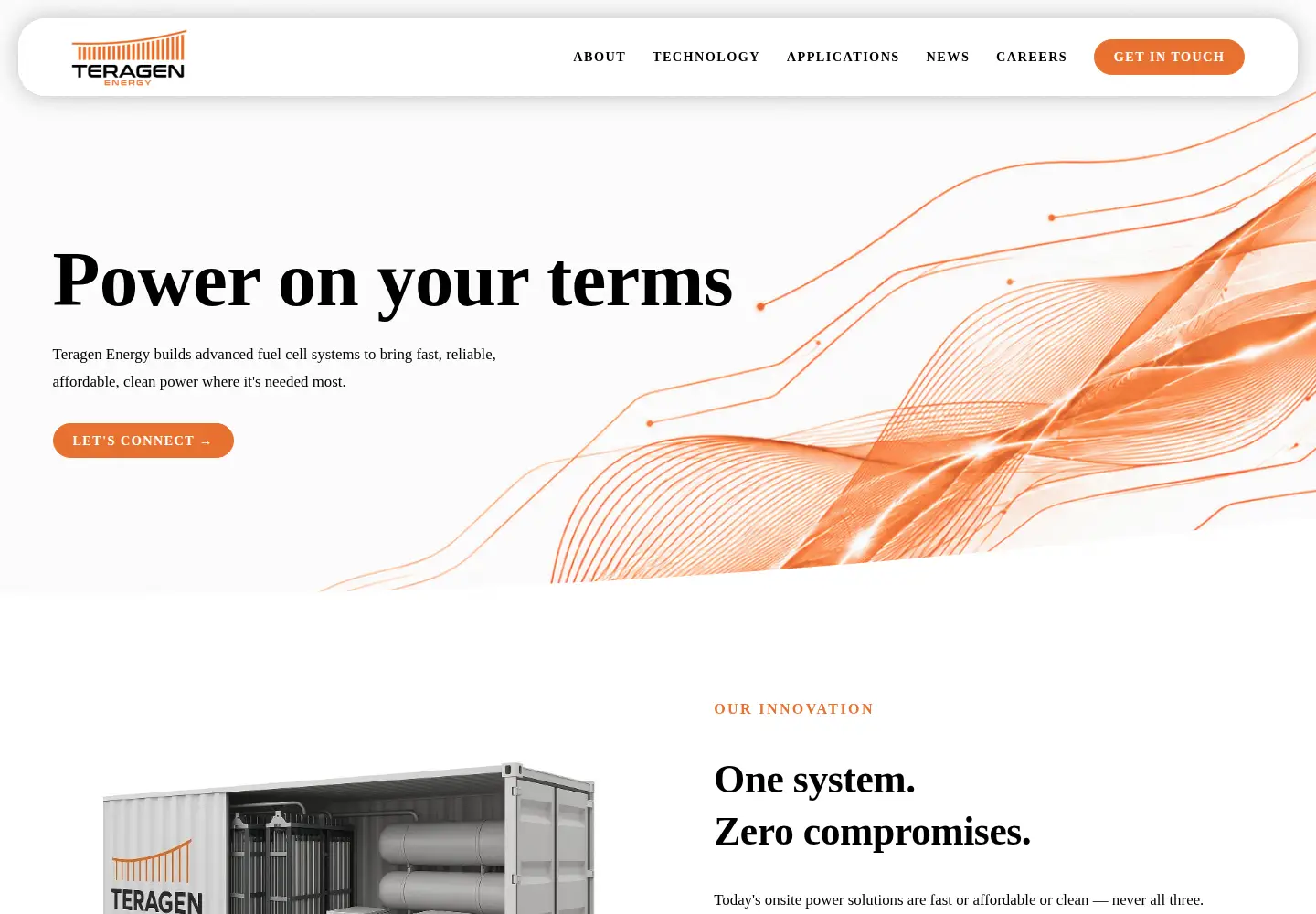 Screenshot of teragenenergy.com