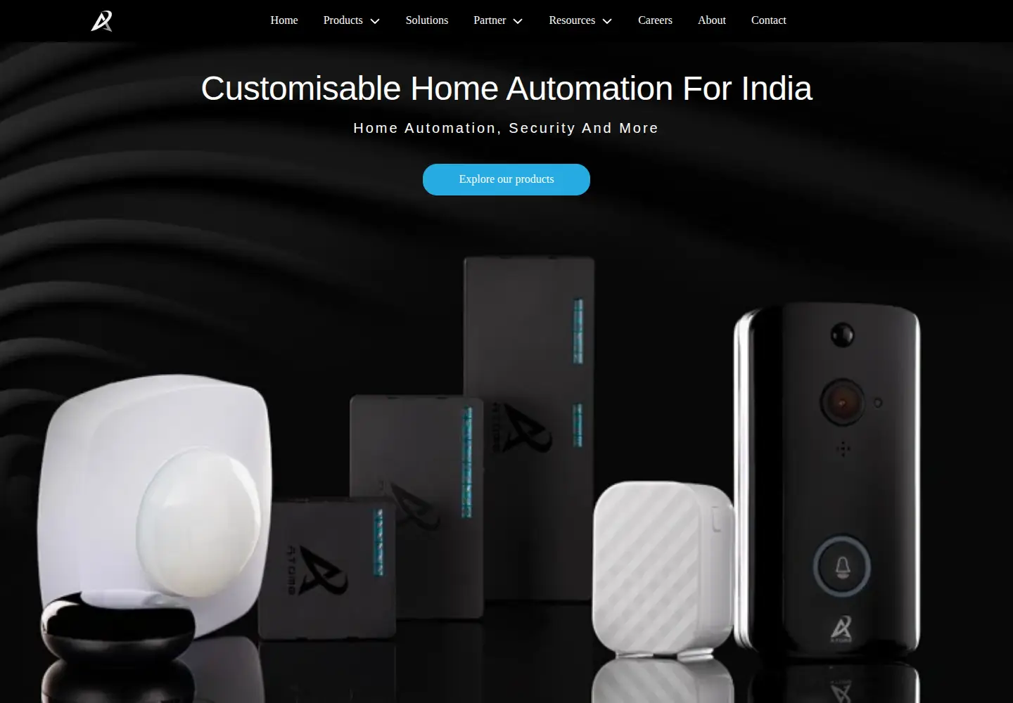 Captured homepage of atom8.ai in the current scan