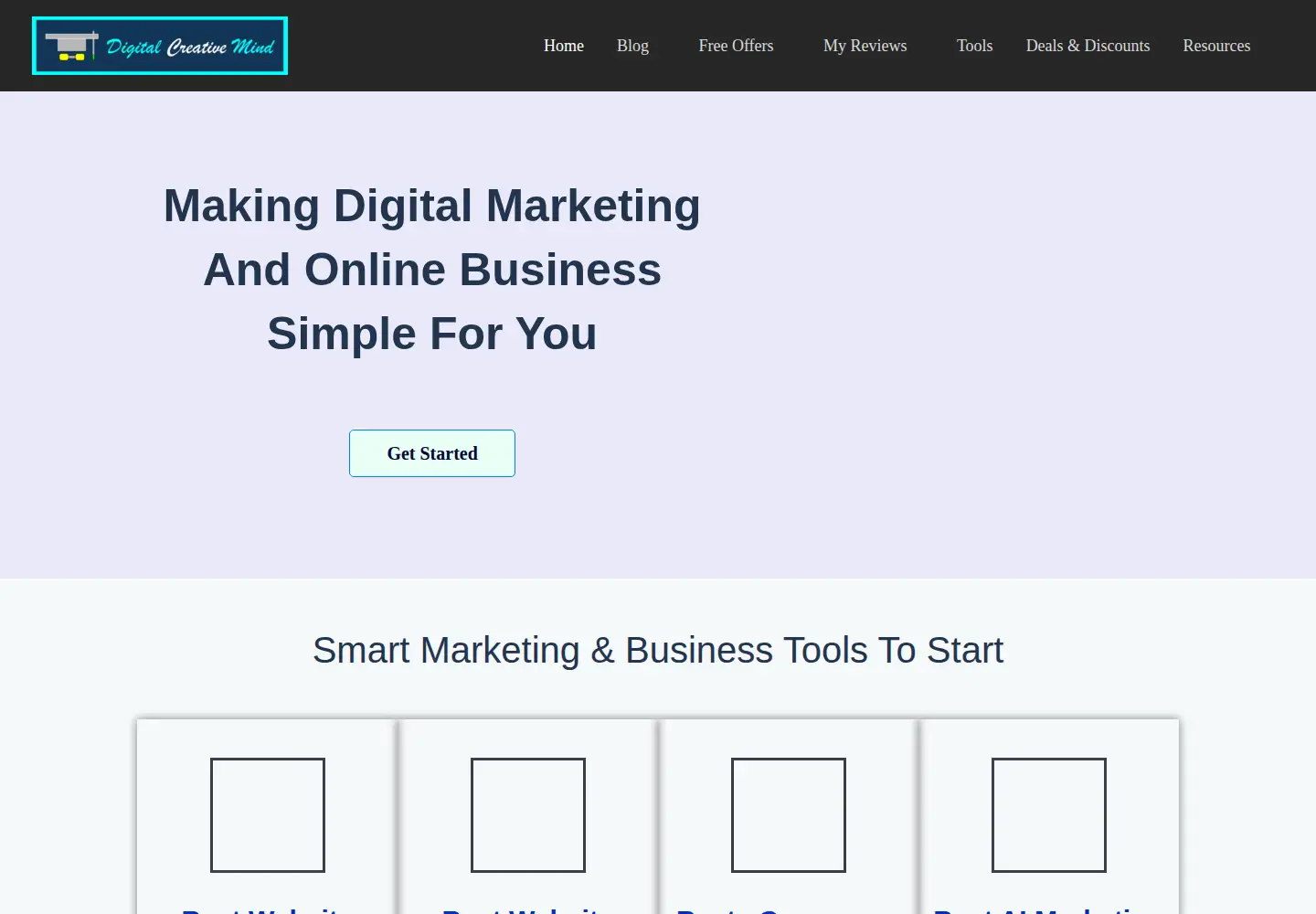 Screenshot of digitalcreativemind.com