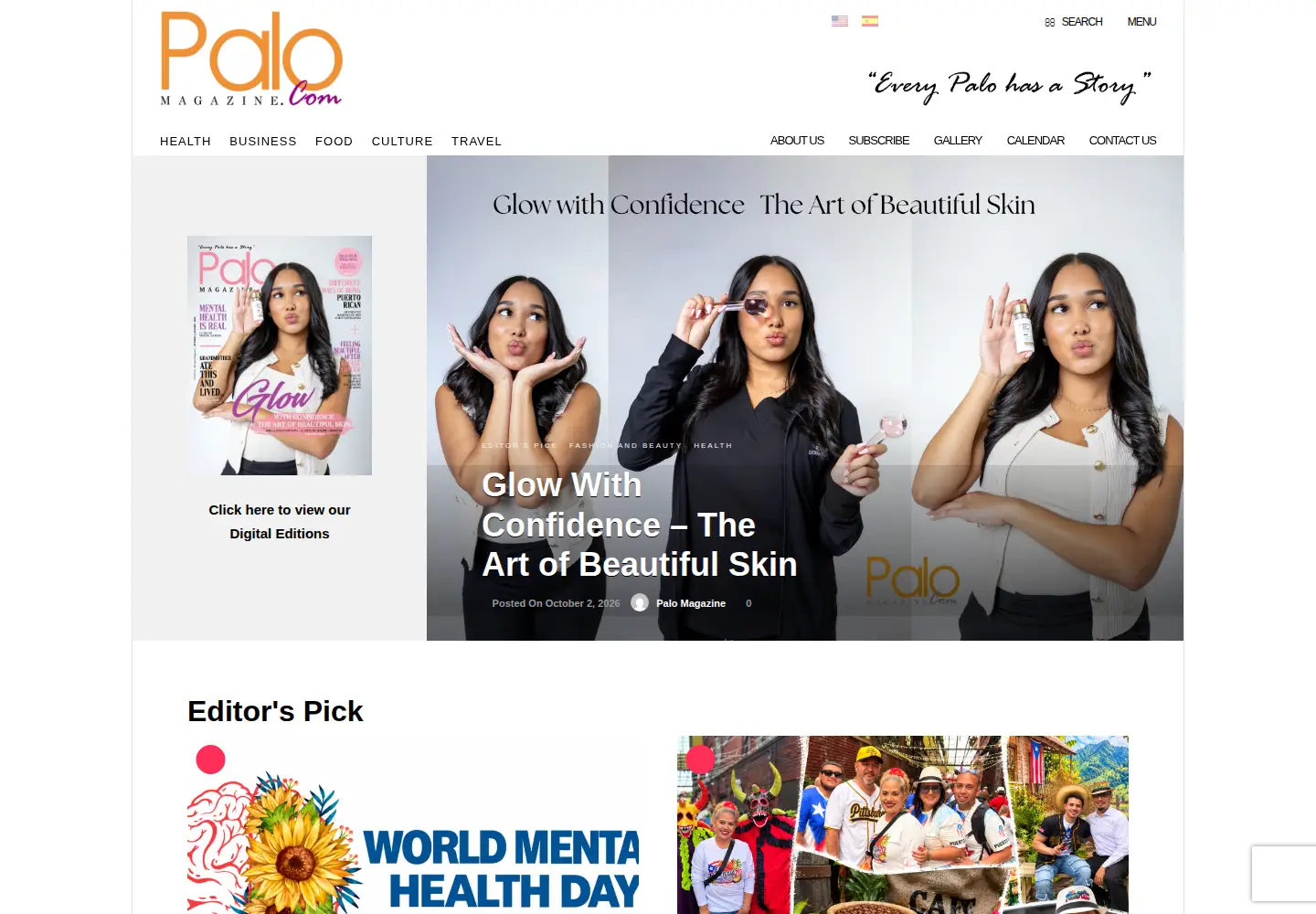 Screenshot of palomagazine.com