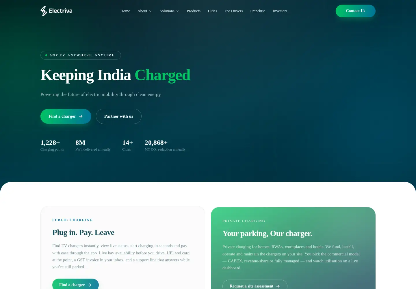 Screenshot of electriva.in