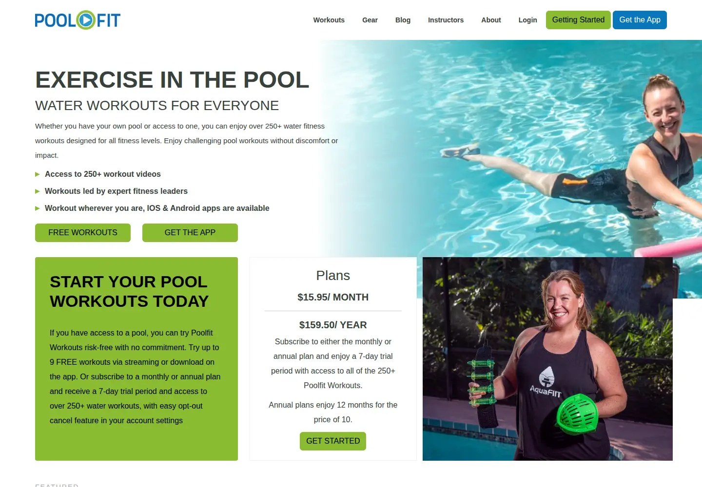 Captured homepage of poolfit.tv in the current scan