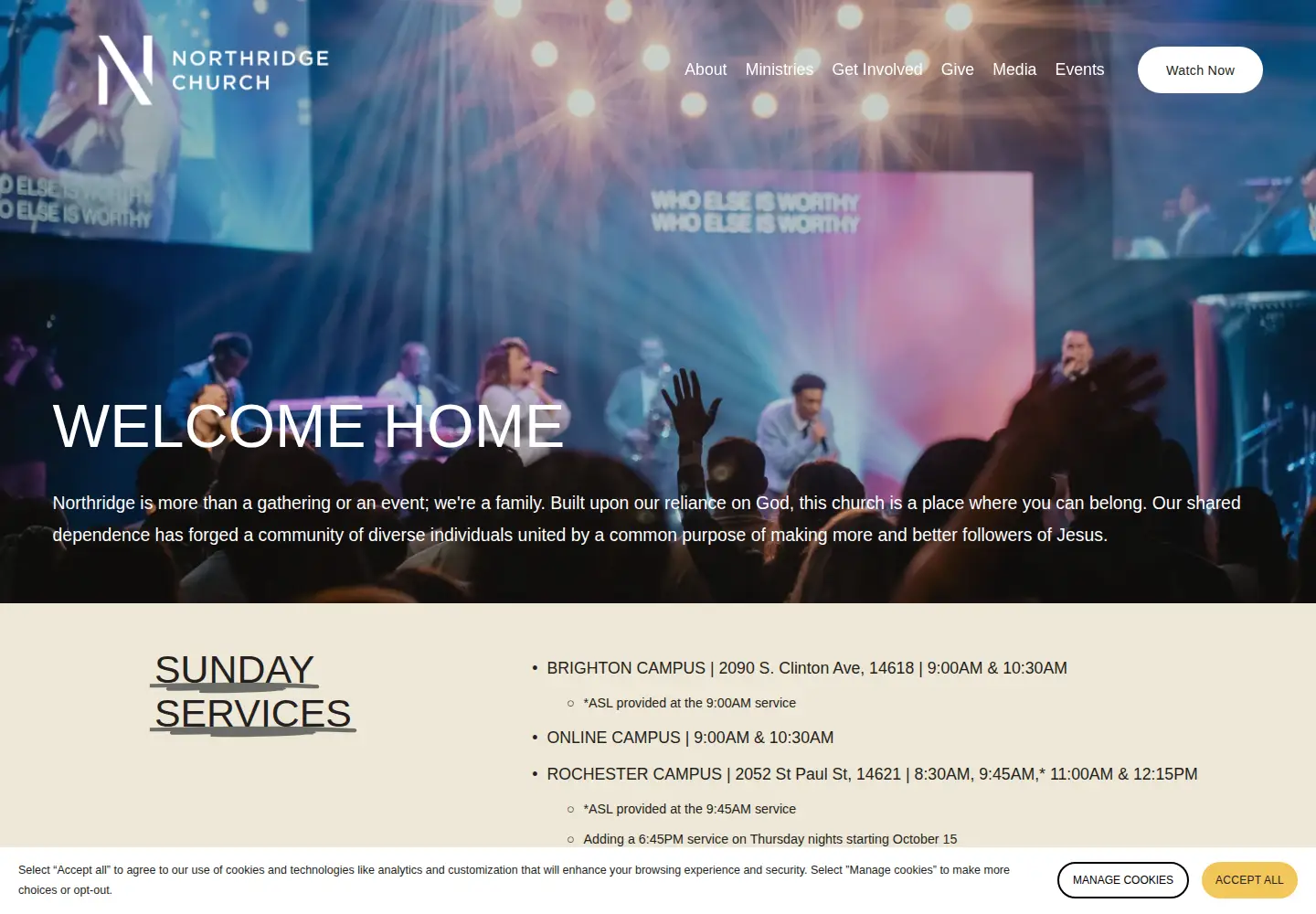 Screenshot of northridgerochester.com