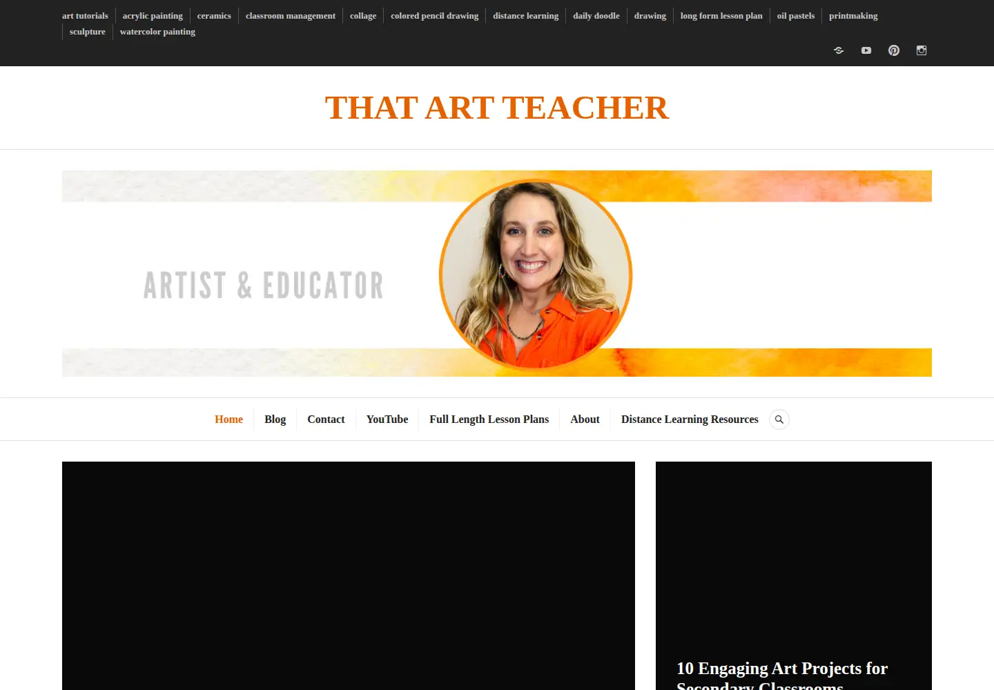 Screenshot of thatartteacher.com
