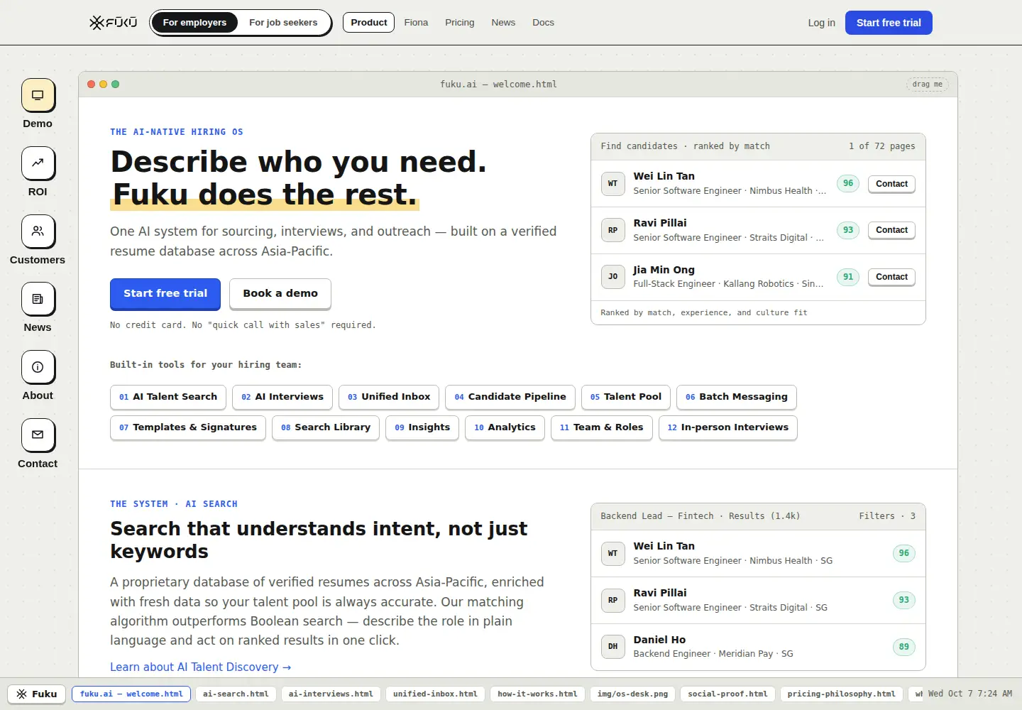 Screenshot of fuku.ai
