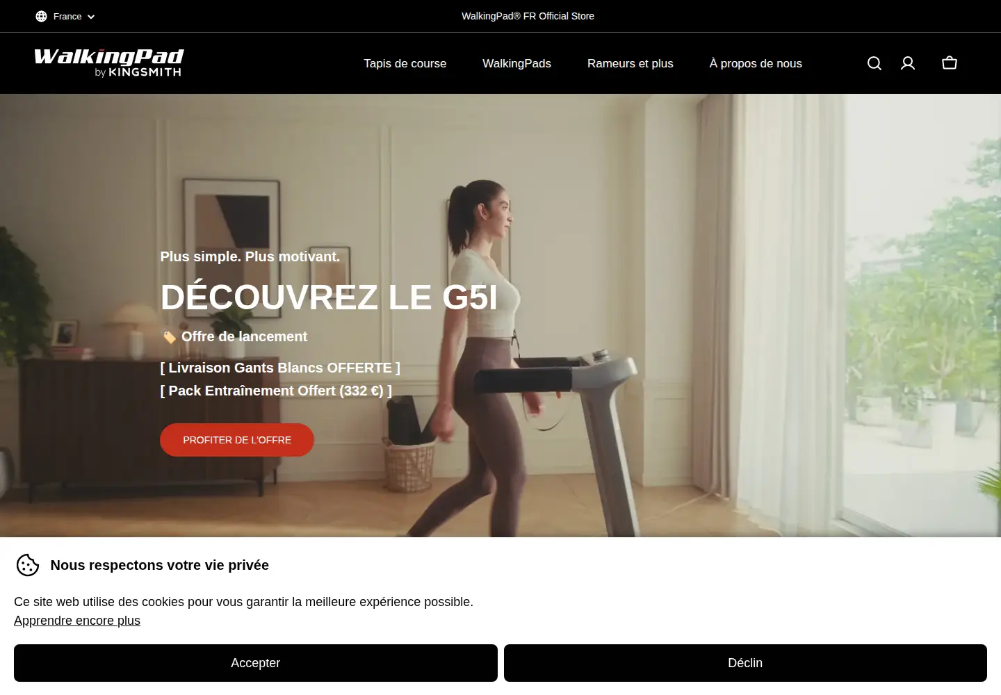 Captured homepage of kingsmithfitness.com in the current scan