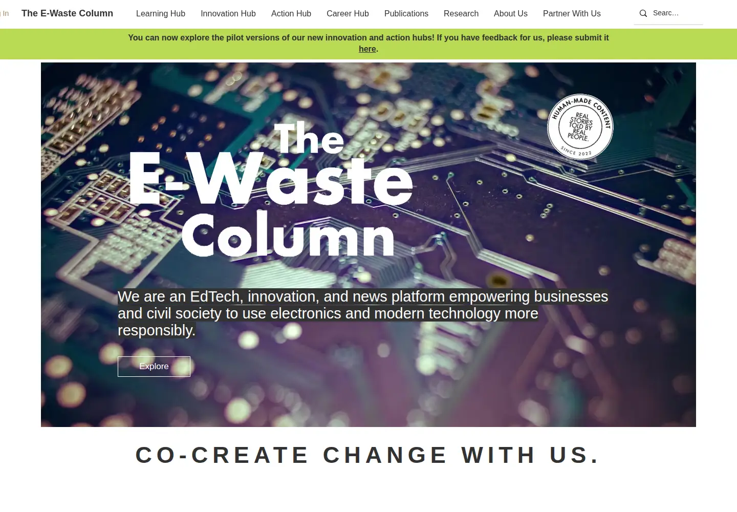 Screenshot of theewastecolumn.com