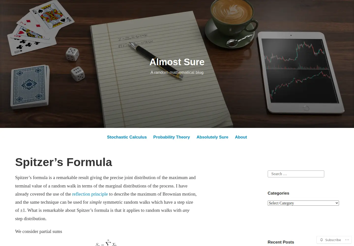 Screenshot of almostsuremath.com
