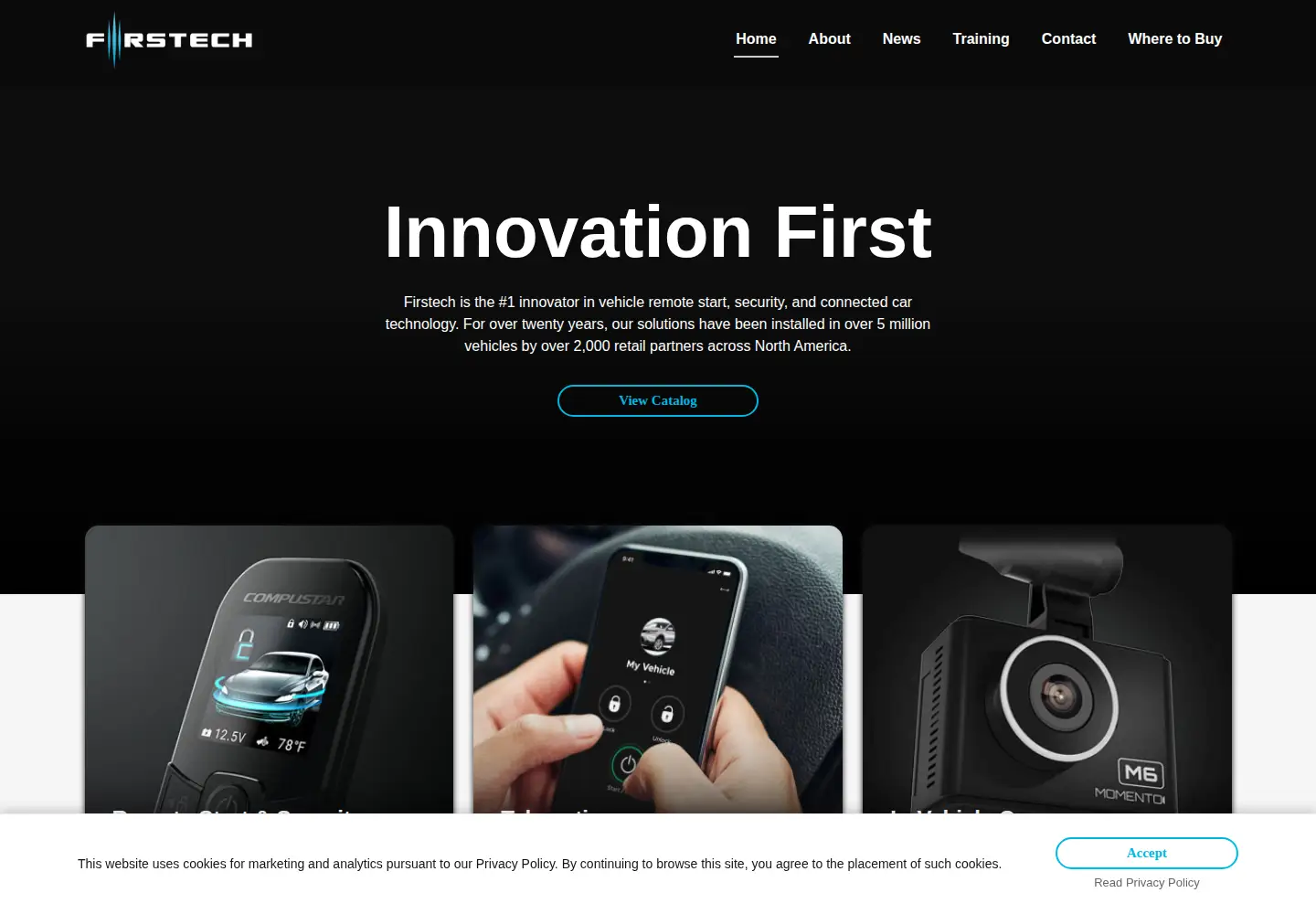 Captured homepage of firstechllc.com in the current scan