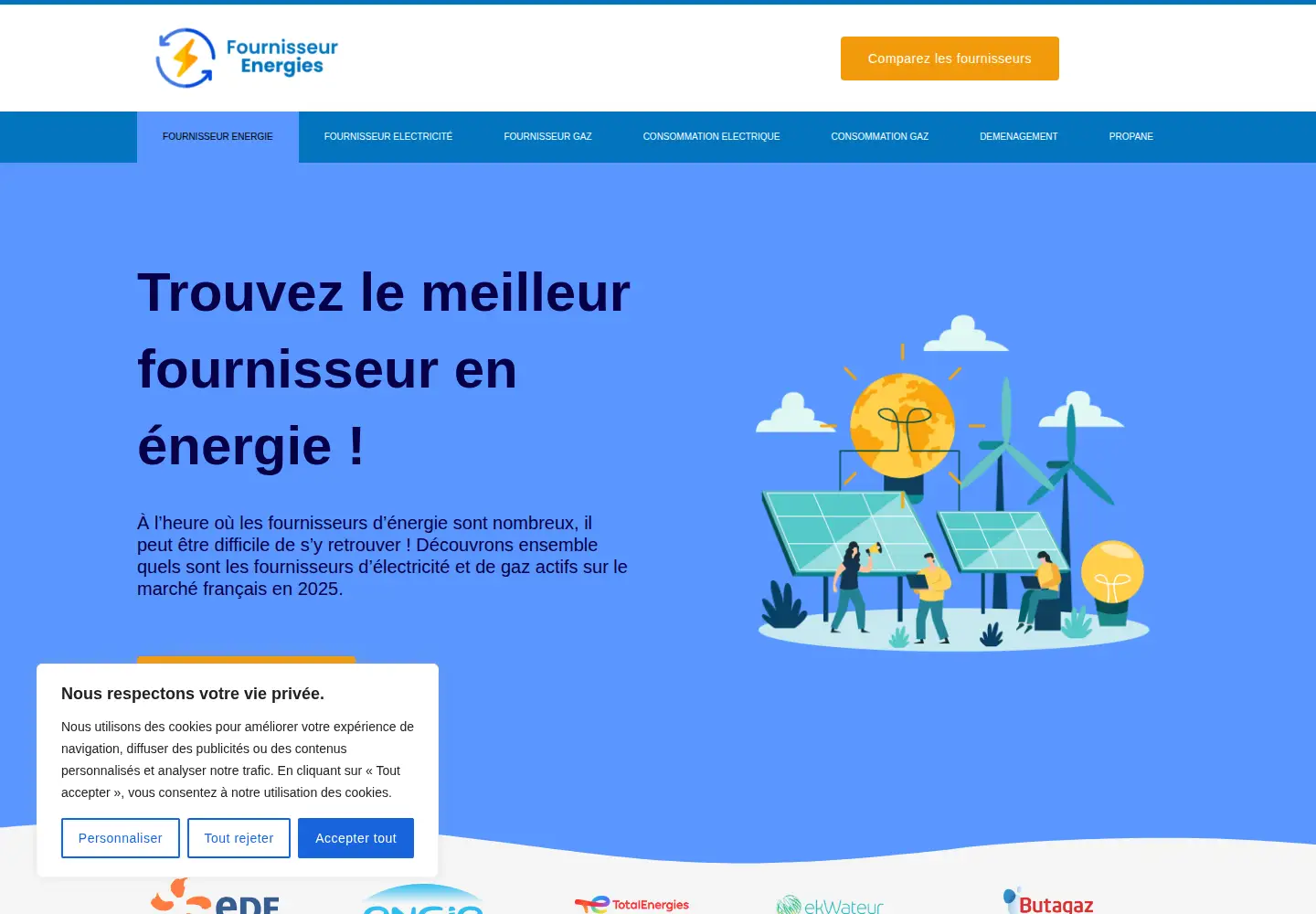 Screenshot of fournisseur-energies.com