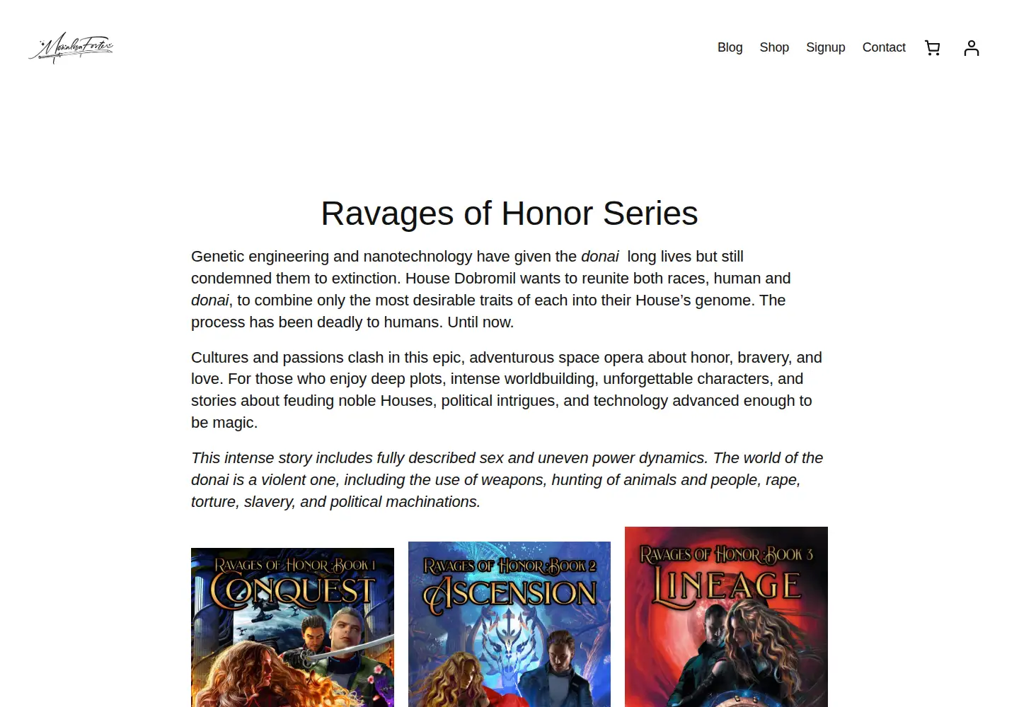 Screenshot of monalisafoster.com