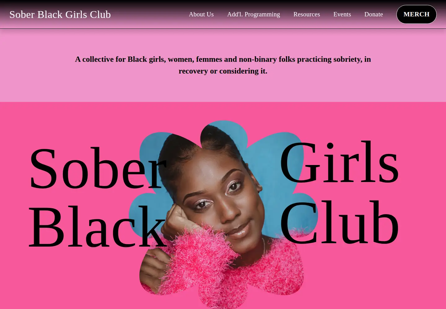 Screenshot of soberblackgirlsclub.org