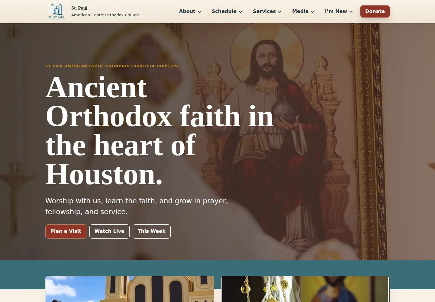 Screenshot of stpaulhouston.org