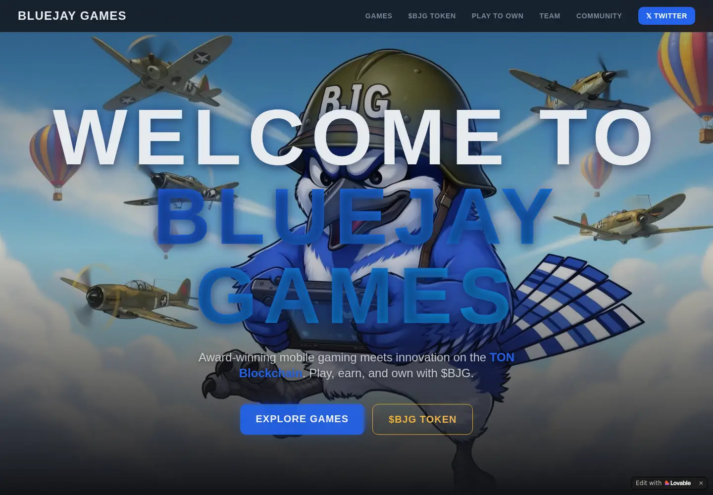 Captured homepage of bluejaygames.com in the current scan