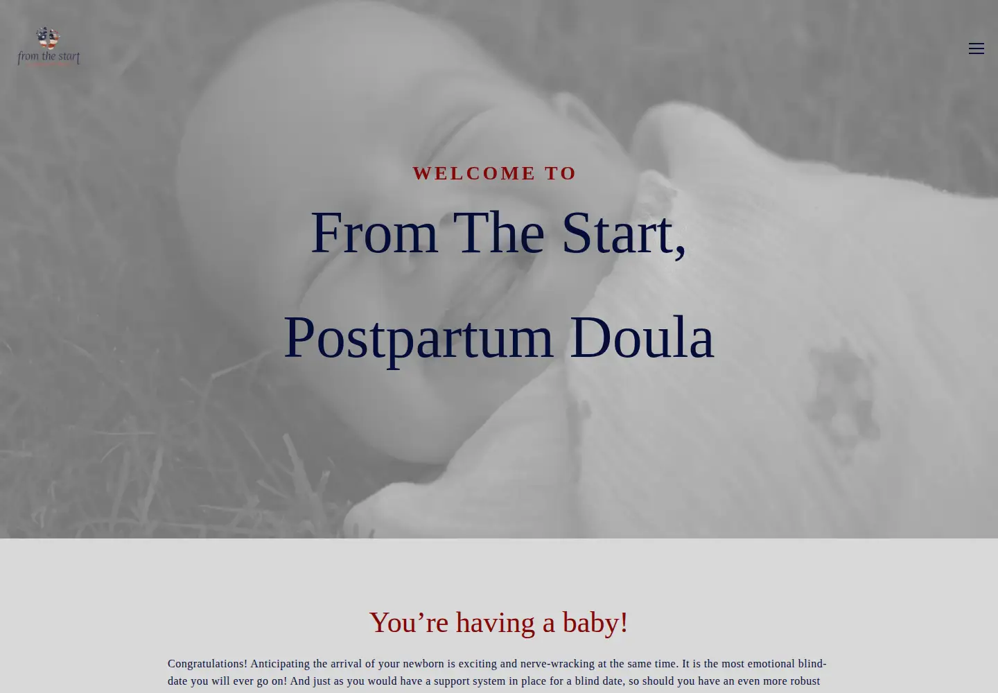 Screenshot of fromthestartdoula.com
