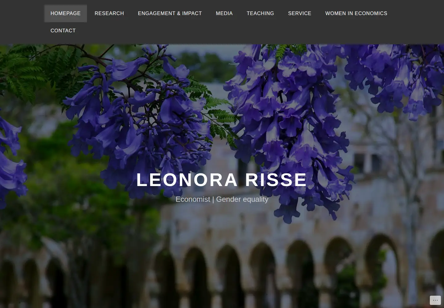 Captured homepage of leonorarisse.com in the current scan