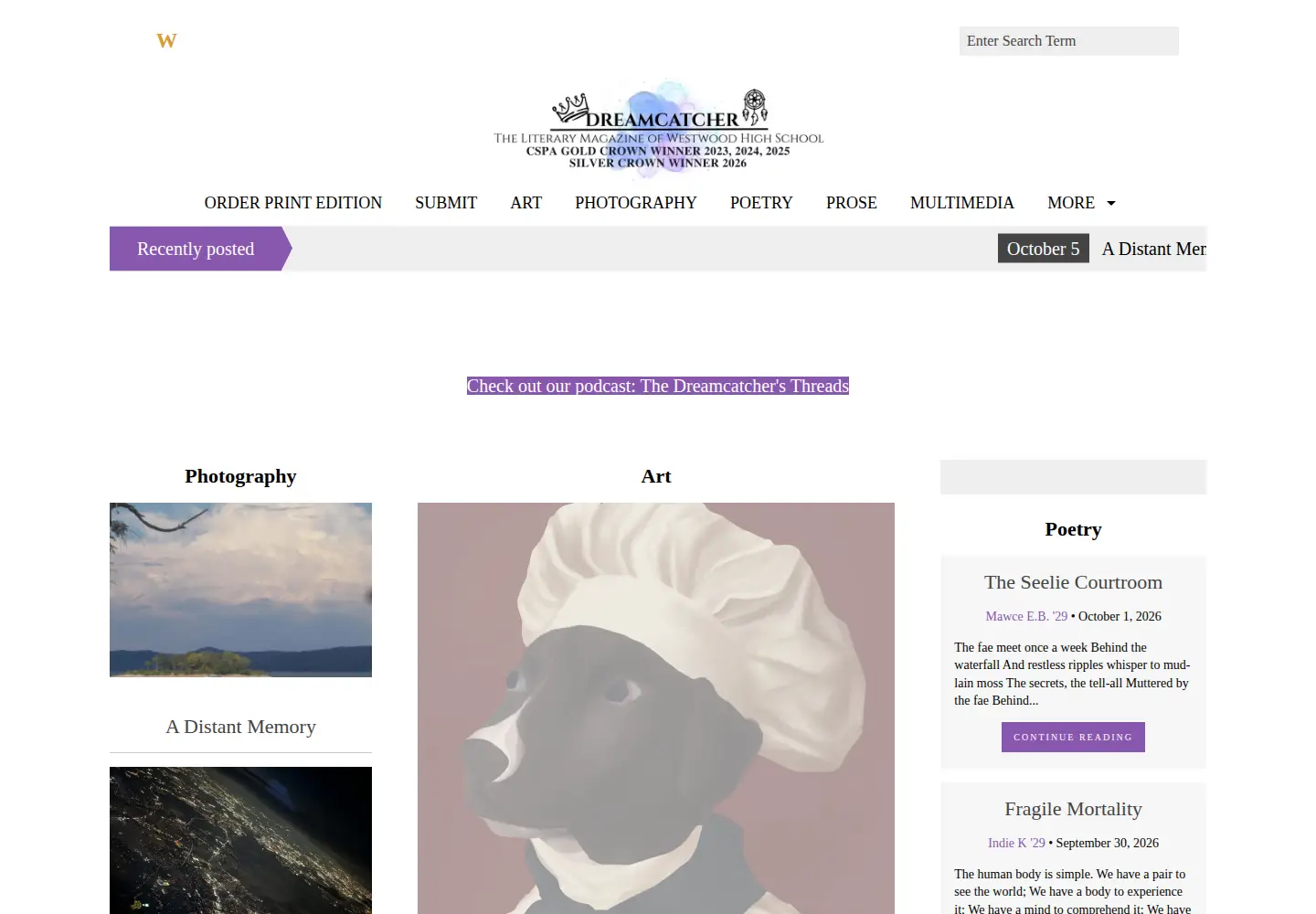 Screenshot of westwooddreamcatcher.com