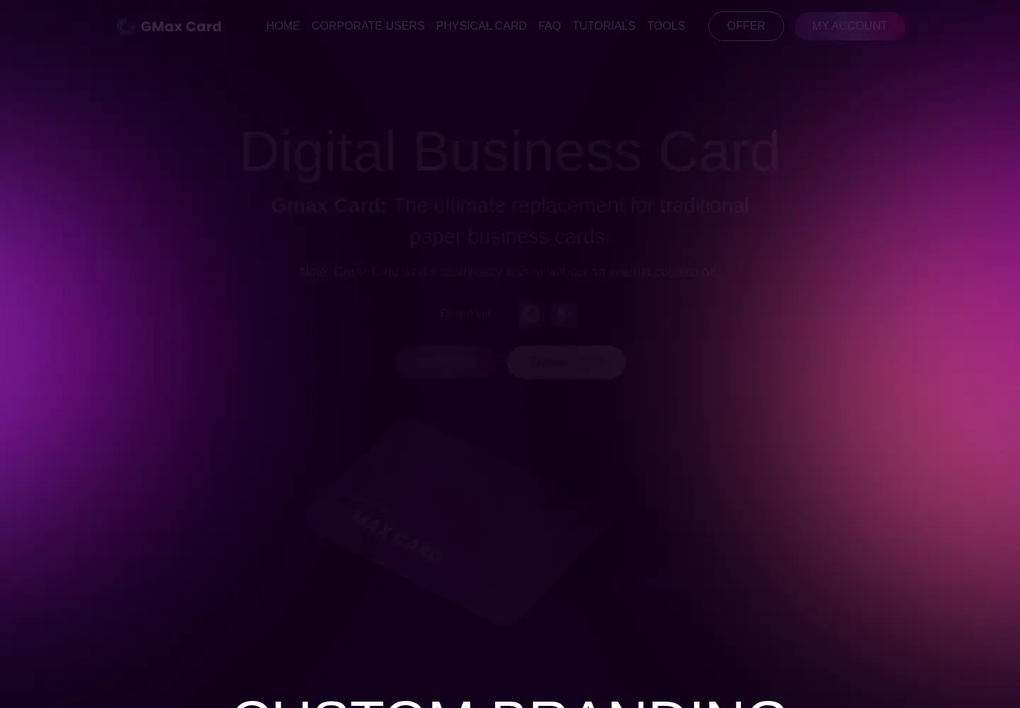 Captured homepage of gmaxcard.com in the current scan