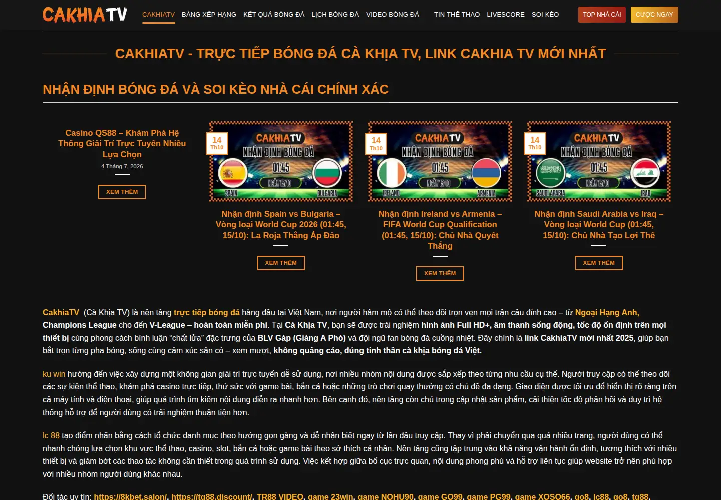 Screenshot of cakhiatv.org.uk