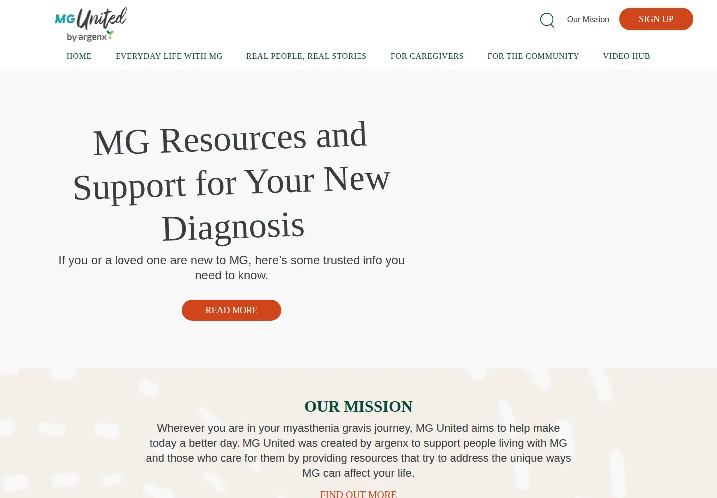 Captured homepage of mg-united.com in the current scan