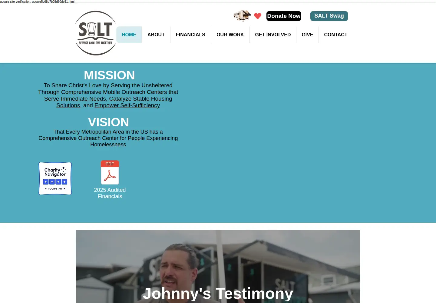 Screenshot of serviceandlovetogether.org