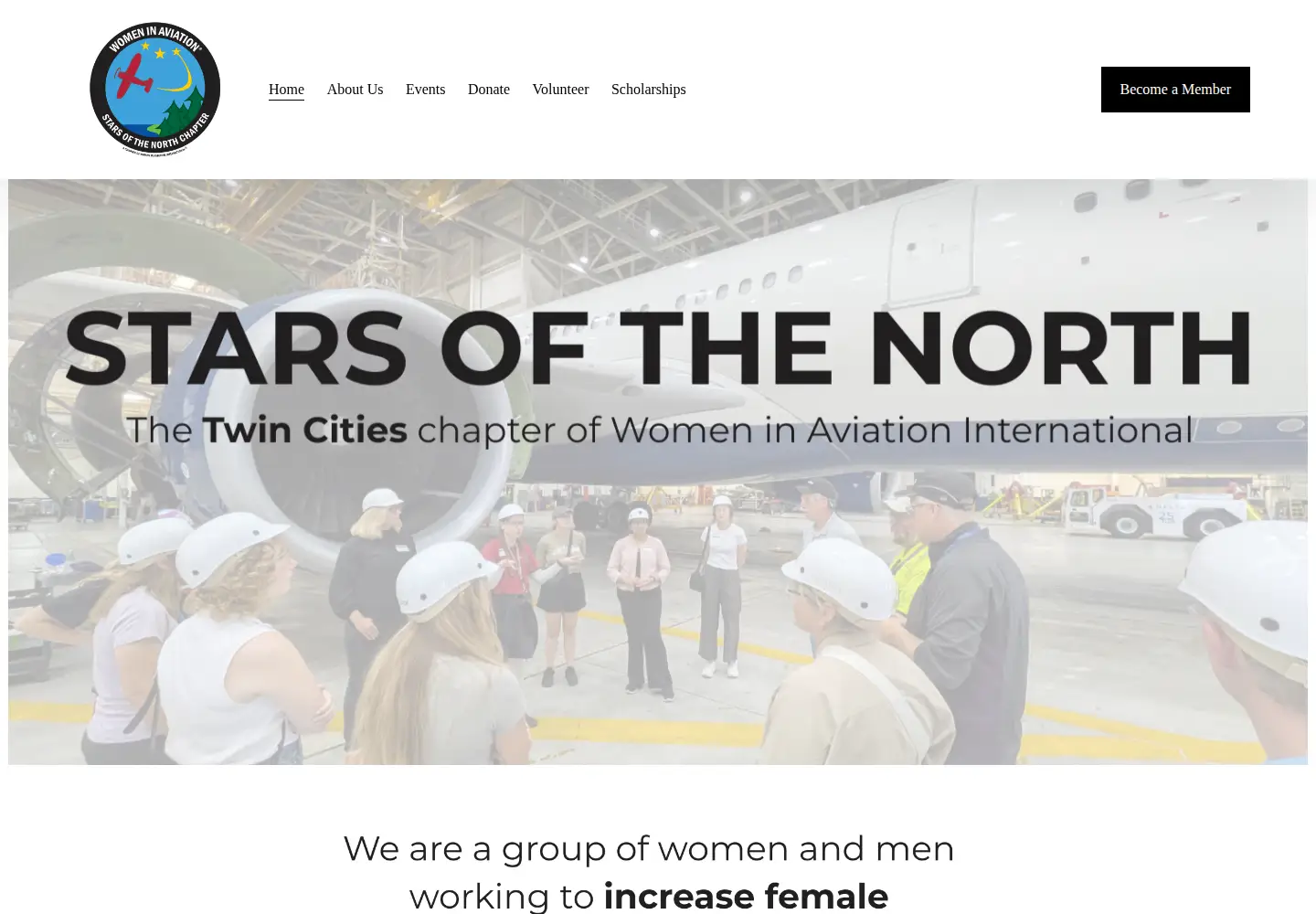 Captured homepage of starsofthenorth.org in the current scan