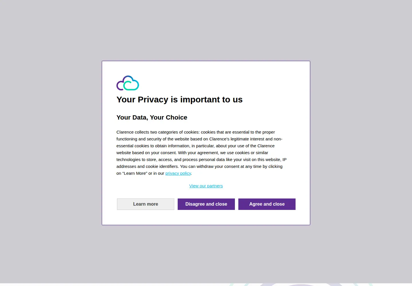 Screenshot of clarence-cloud.com