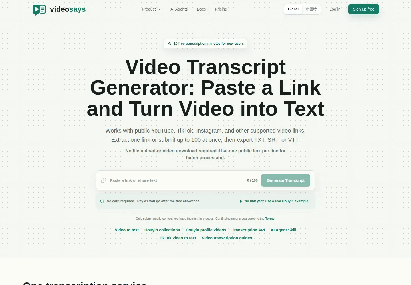 Screenshot of videosays.com