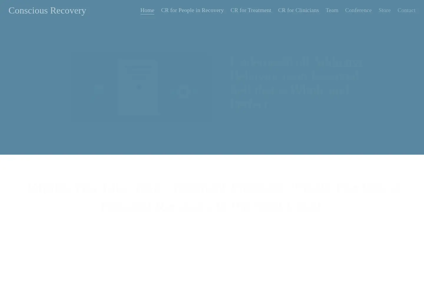 Screenshot of consciousrecovery.com
