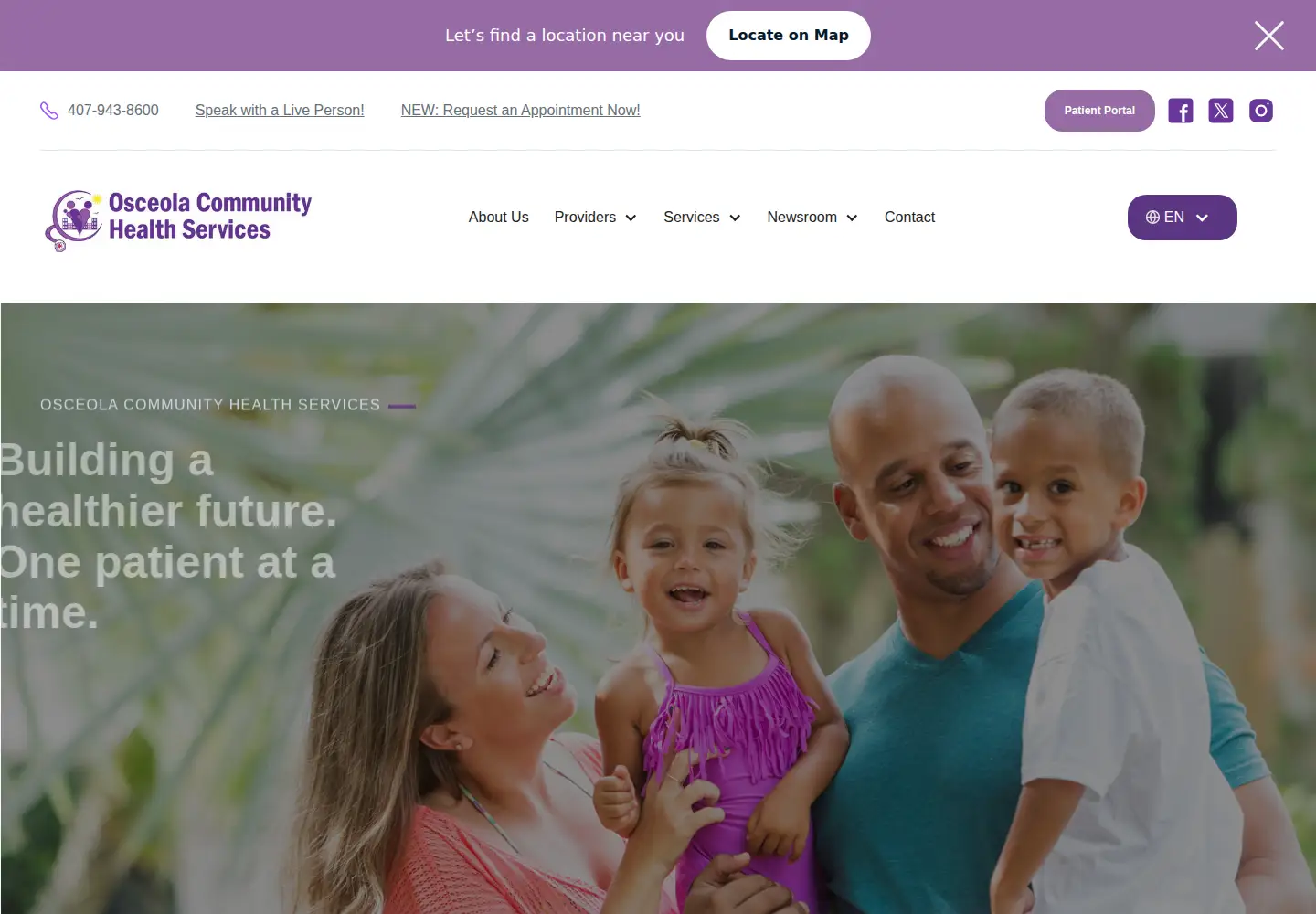 Screenshot of osceolahealthcare.org