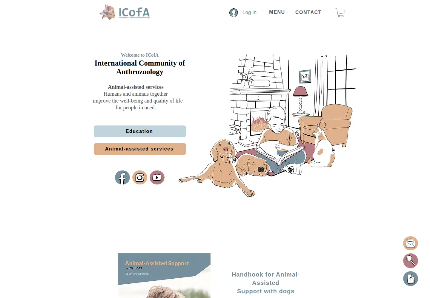 Captured homepage of icofa-community.com in the current scan