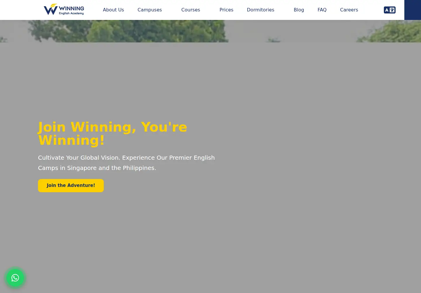 Screenshot of winningenglishschool.com