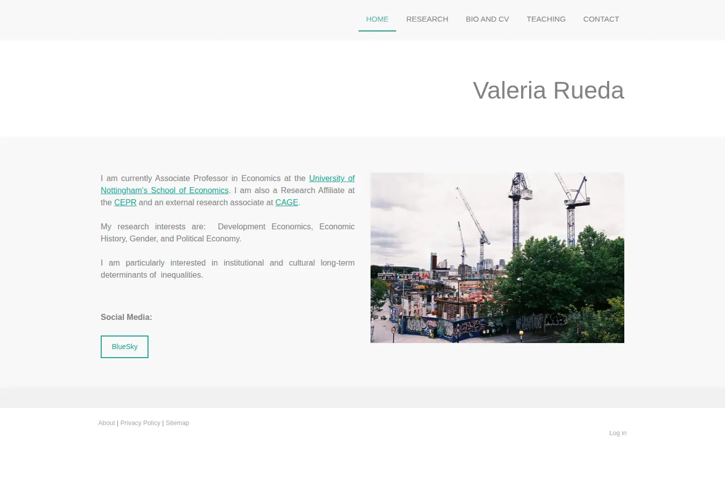 Captured homepage of valeriarueda.org in the current scan